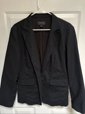 Banana Republic womens Black Lightweight Shirt Jacket size 14 excellent